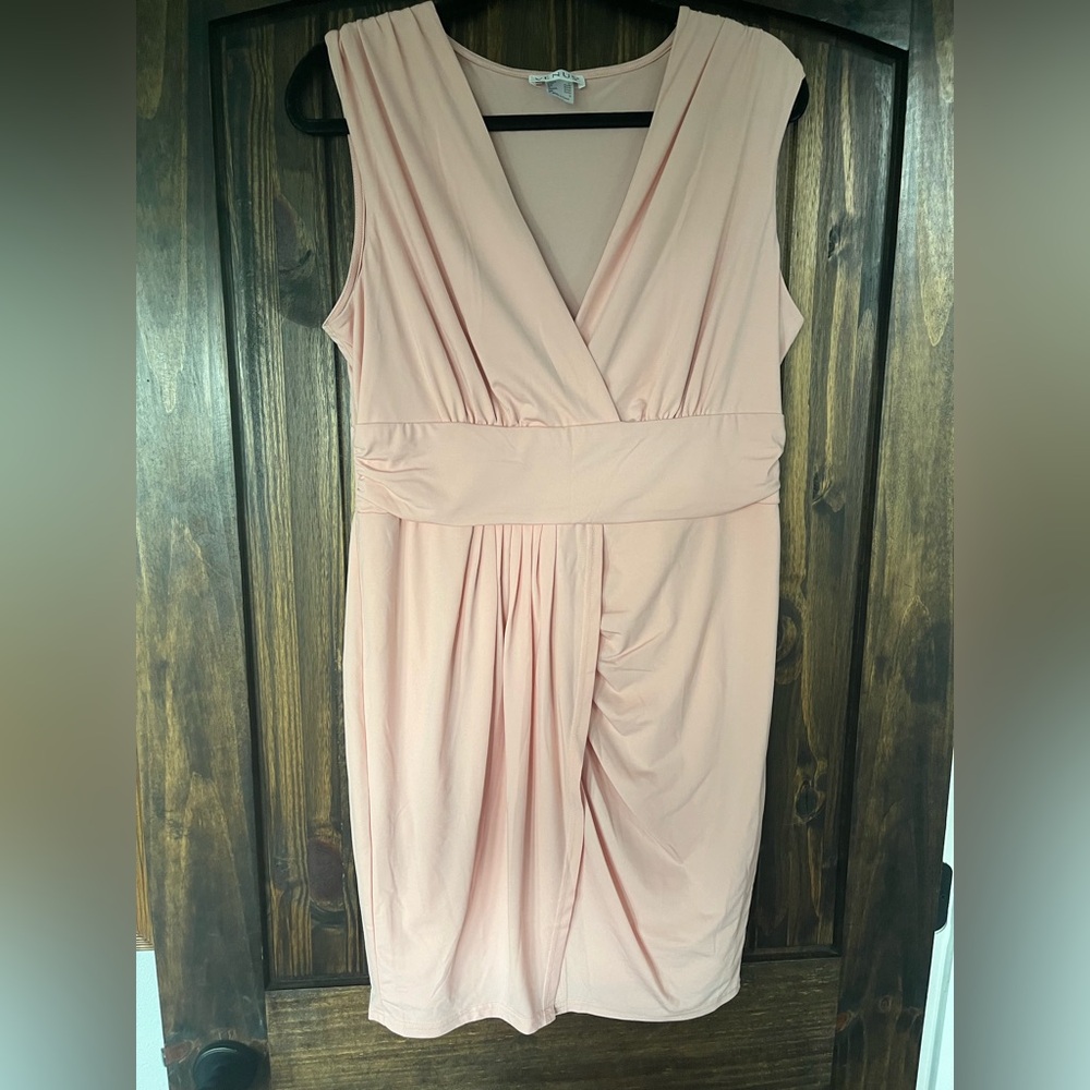 Venus Tank Sleeveless Pink Tulle V Neck Lined Dress